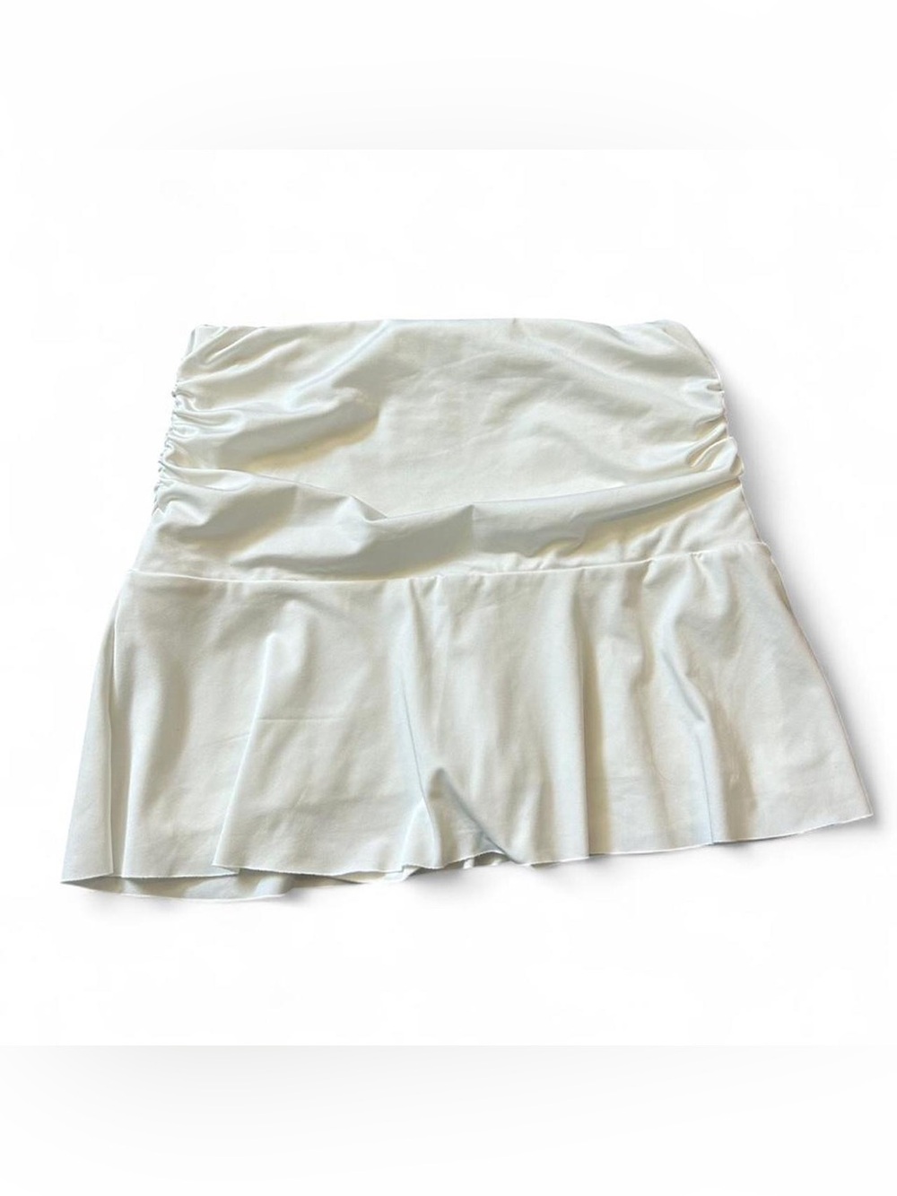 Women’s White Athletic Skort with Flared Hem